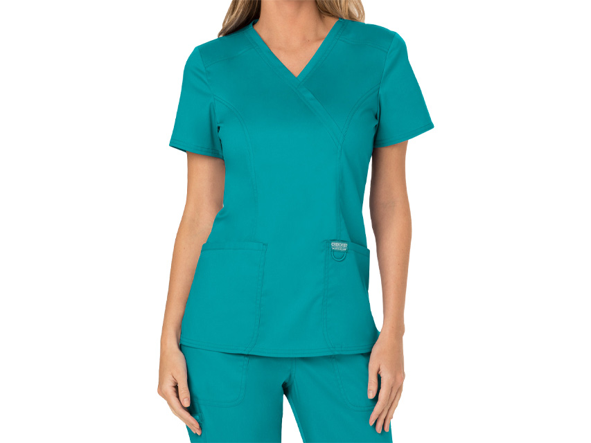 top/bluza/tunica cherokee revolution cu decoleteu petrecut mock wrap femei m albastru teal