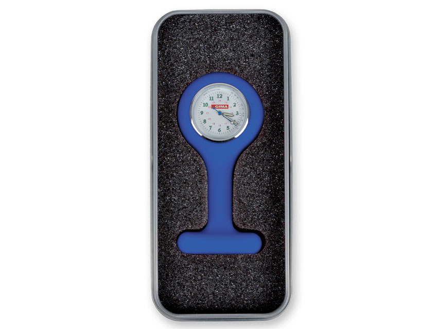 ceas asistenta silicon cu cutie din aluminiu rotund albastru