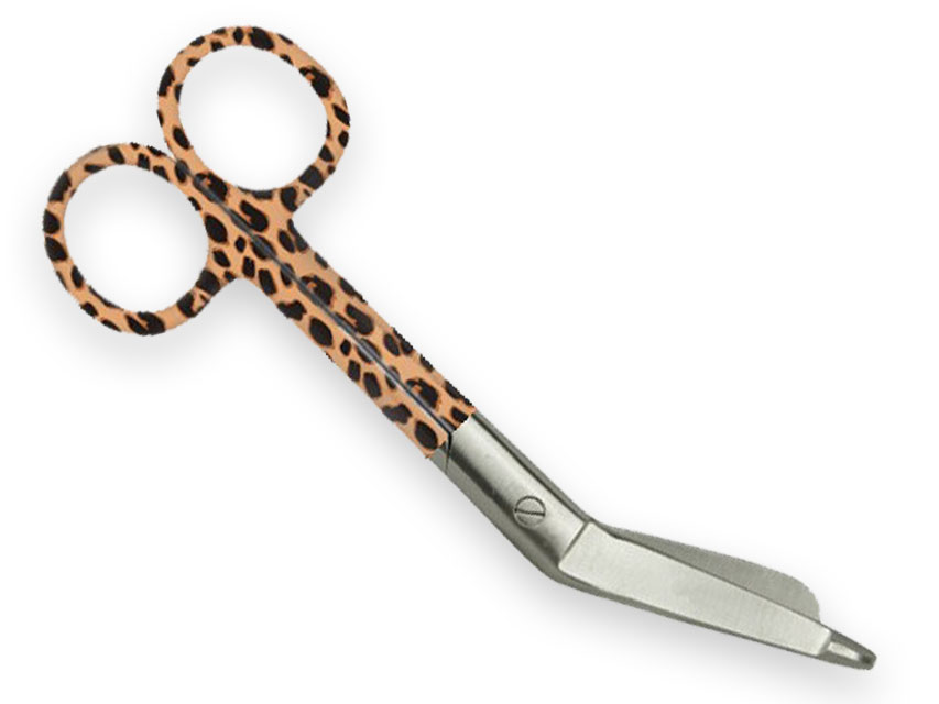 foarfeca pentru bandaje din otel inoxidabil fantezie leopard 14 cm