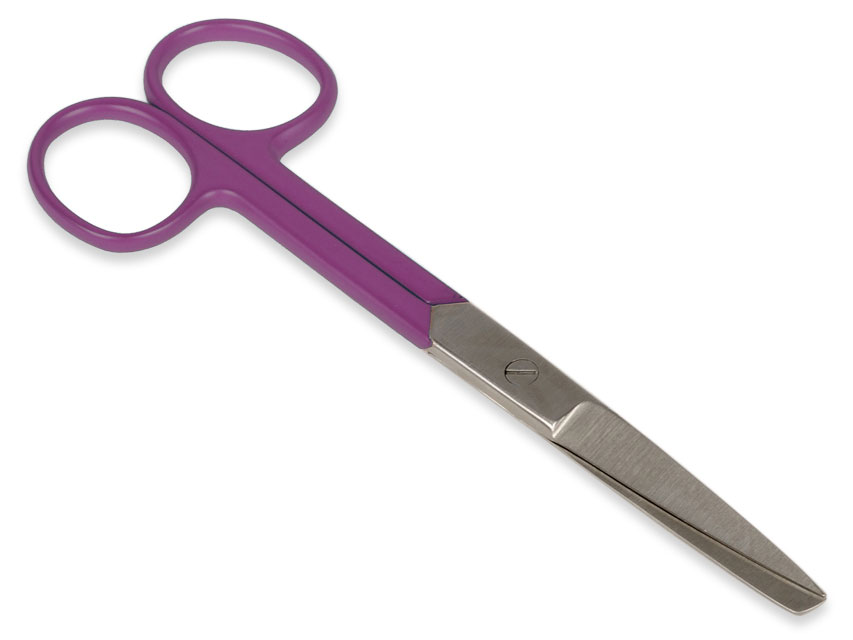 foarfeca drepta din otel inoxidabil inel violet contondent/ascutit 14 cm