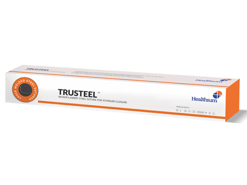 trusteel sutura neresorbabila calibru 1 cerc 1/2 ac 40 mm 45 cm natural