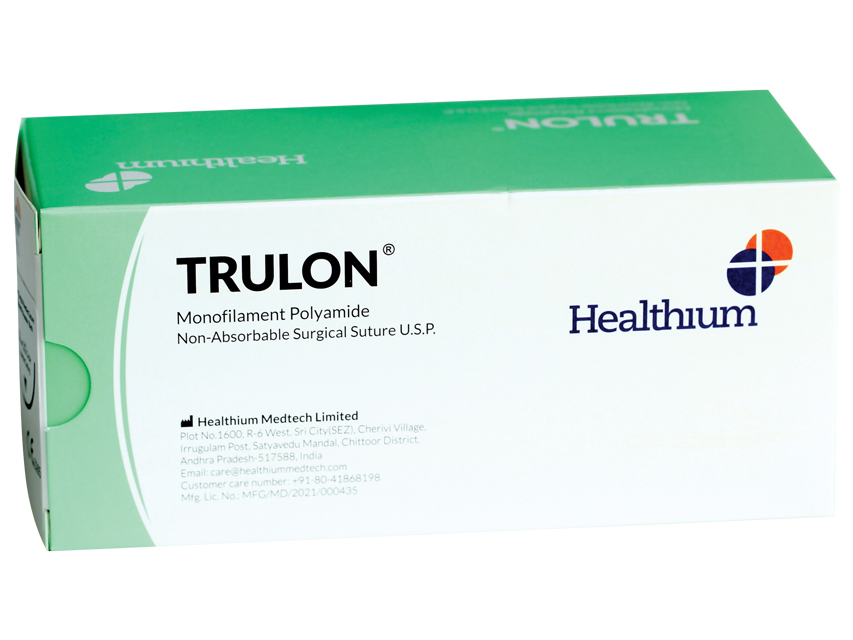 trulon sutura neresorbabila calibru 2/0 cerc 3/8 ac 26 mm 45 cm albastru