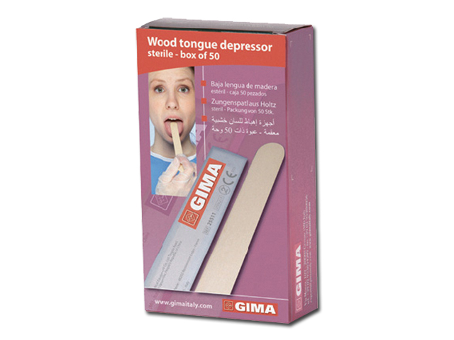 depresor de limba lemn steril