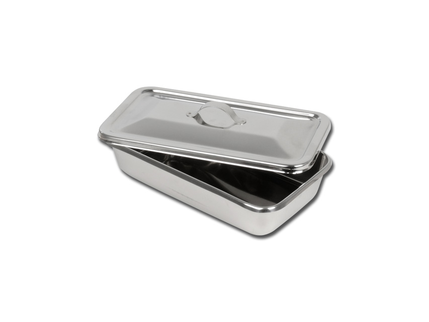tava instrumente cu capac din otel inoxidabil 223x126x45 mm