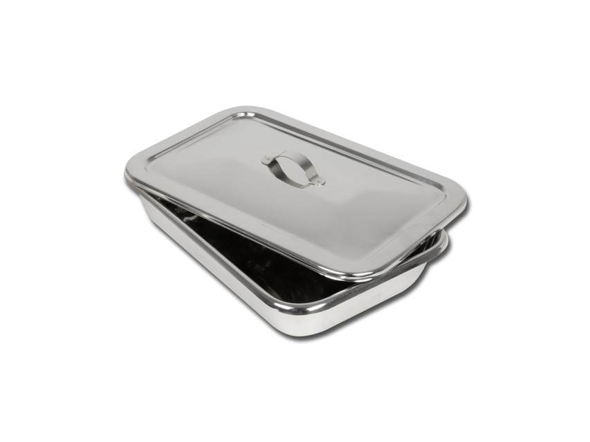 tava instrumente cu capac din otel inoxidabil 264x172x47 mm