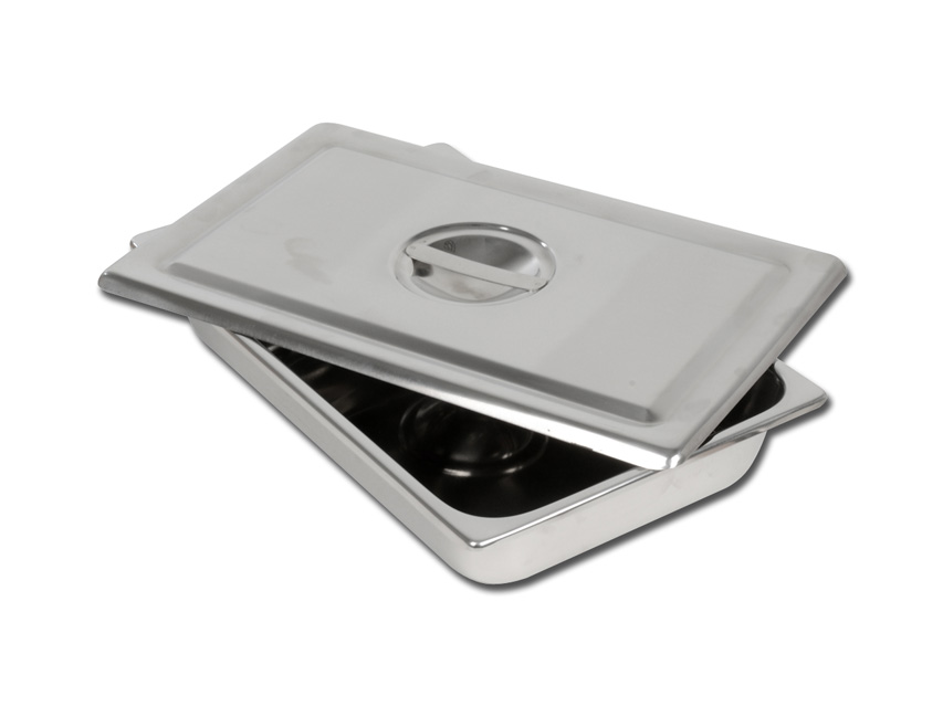 tava instrumente cu capac din otel inoxidabil 306x196x50 mm