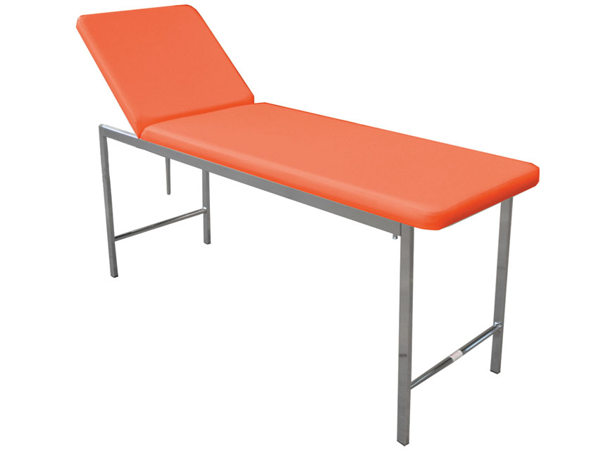 canapea de examinare clasica cromat culoarea caisei