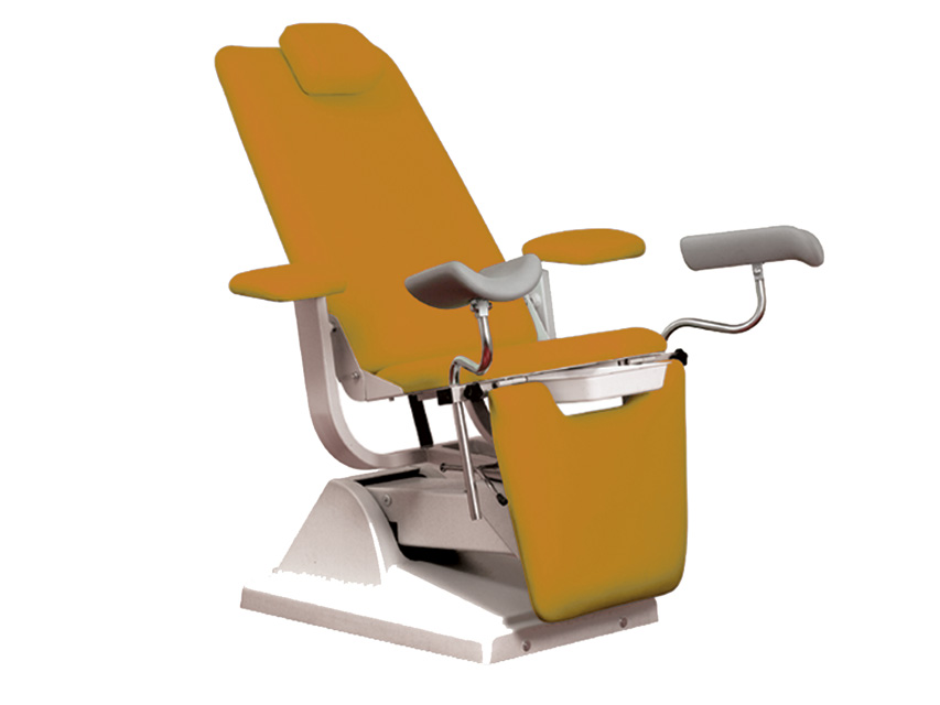 scaun pat gynex cu suport rola culoarea caisei metalic