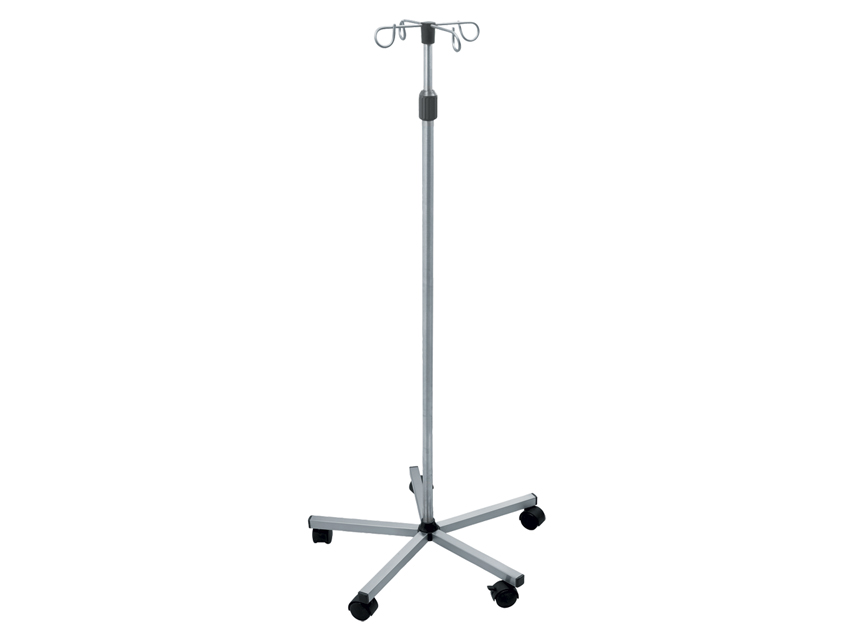 carucior i.v.stand pe 5 roti inox 4 carlige inox