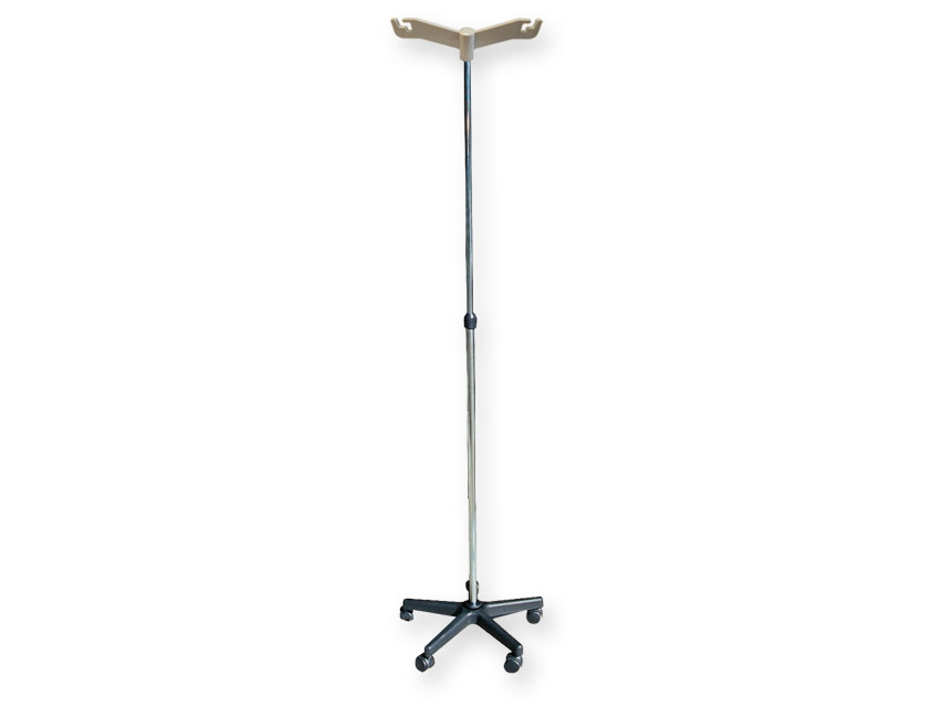 carucior i.v.stand pe 5 roti aluminiu 2 carlige