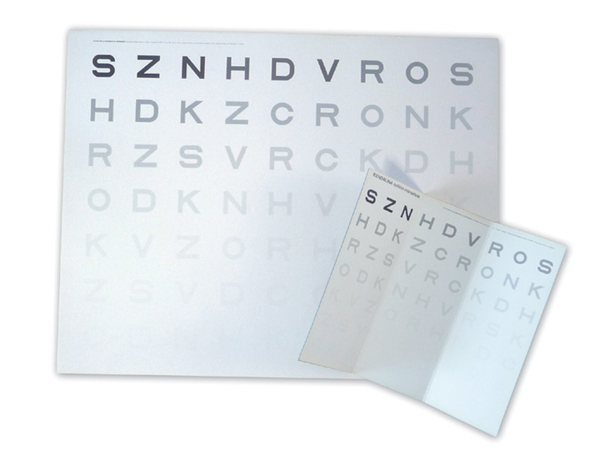 card de sensibilitate la contrast vedere aproape 40 cm