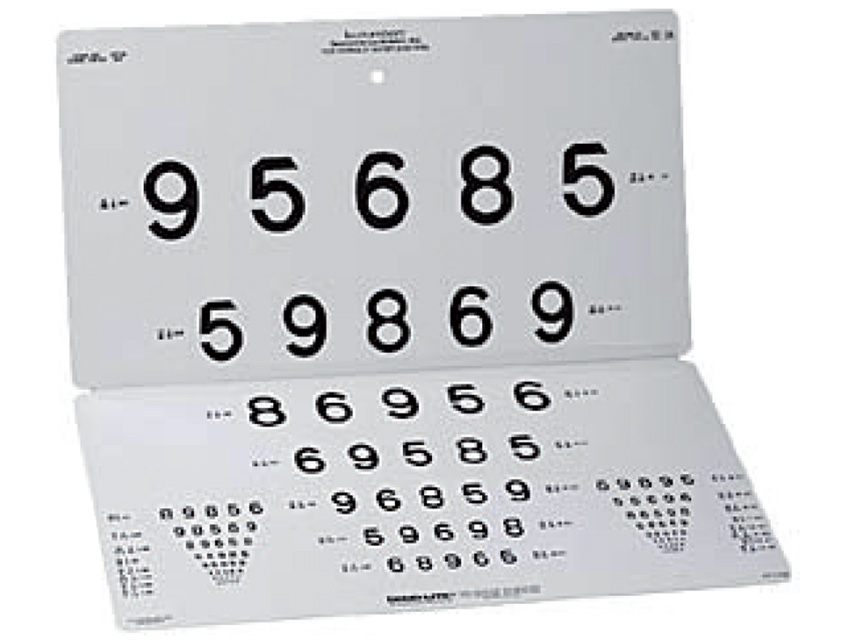 card de testare vedere lea numbers distanta pe 15 linii 3 m (10 feet)