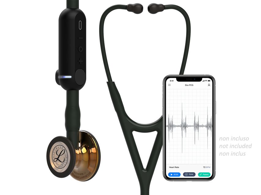 stetoscop digital 3m littmann core 8863 negru finisaj cupru, lucios