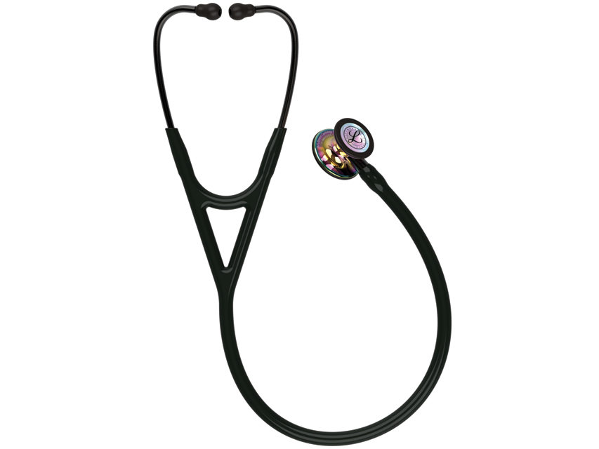 stetoscop littmann cardiologie iv 6240 negru finisaj curcubeu