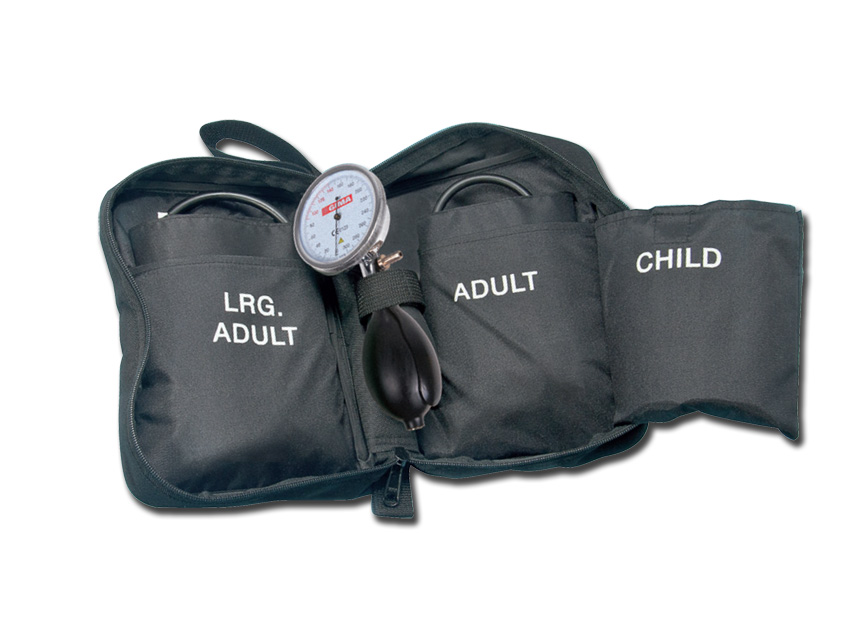 kit sfigmomanometru/tensiometru sirio cu 3 mansete dintr o singura piesa: copil, adult si adult mare l