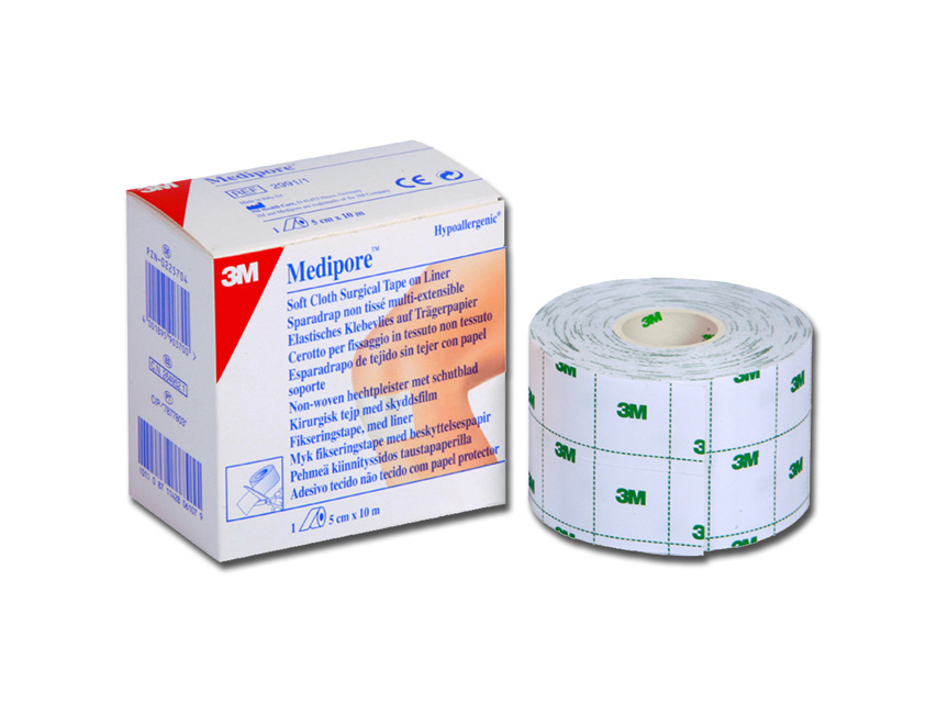 banda adeziva din panza moale, fara latex, hipoalergenica medipore 3m h 50 mm x 10 m