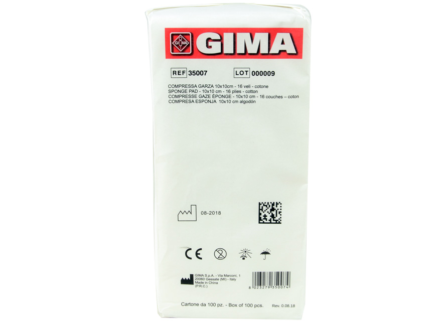 pad burete 10x10 cm 16 straturi bumbac 10 pachete de 100