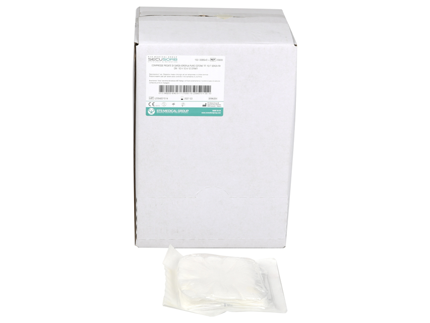 tampon de tifon de bumbac 10x10 cm steril