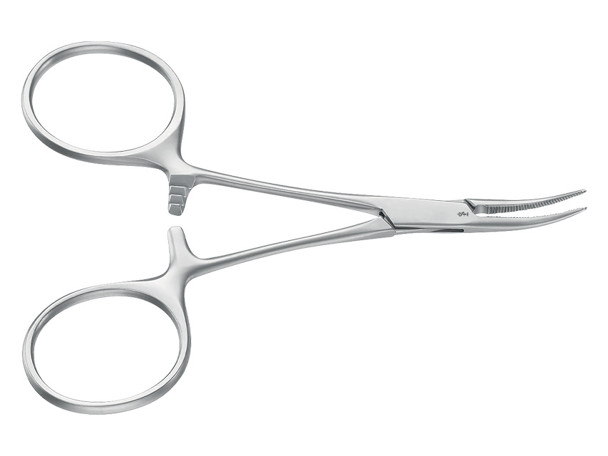 forceps hemostatic aesculap hartmann mosquito curbat 10 cm bh105r