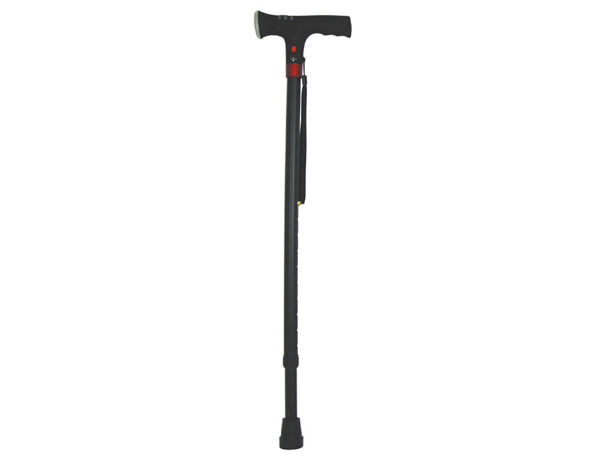 baston cu luminia de siguranta si alarma safety light negru