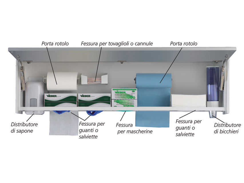 unitate de perete multifunctionala mare alb