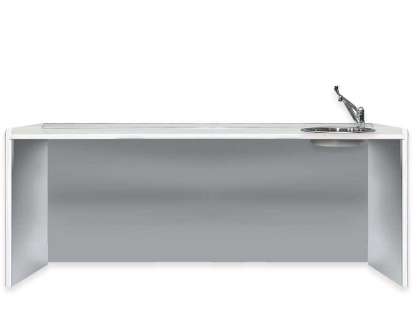 blat de lucru 206 cm lavoar dreapta