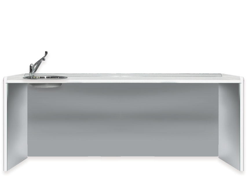 blat de lucru 206 cm lavoar stanga