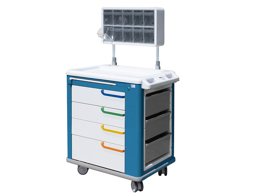 carucior pentru imbracaminte standard alb/albastru