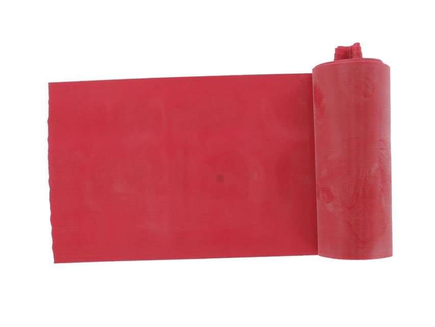 banda de exercitii fara latex 5.5 m x 14 cm x 0.30 mm rosu
