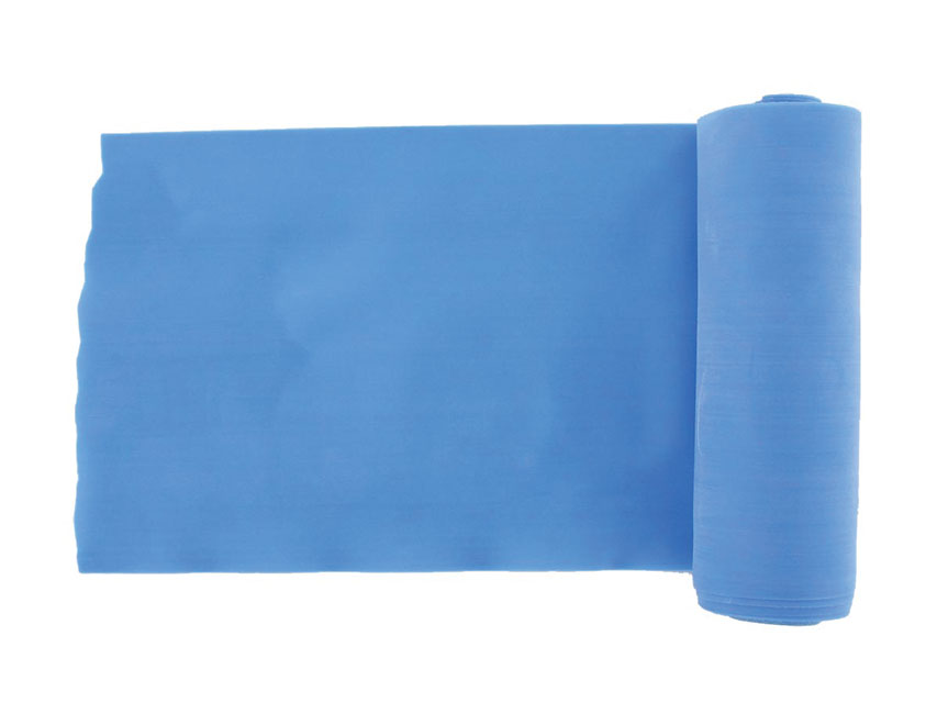 banda de exercitii fara latex 5.5 m x 14 cm x 0.35 mm albastru