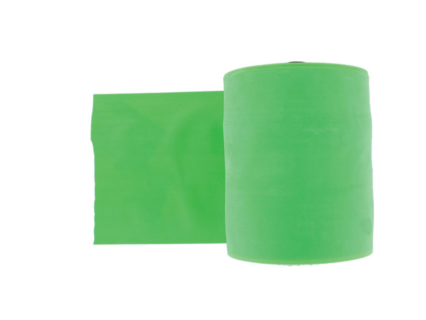 banda de exercitii fara latex 45 m x 14 cm x 0.25 mm verde