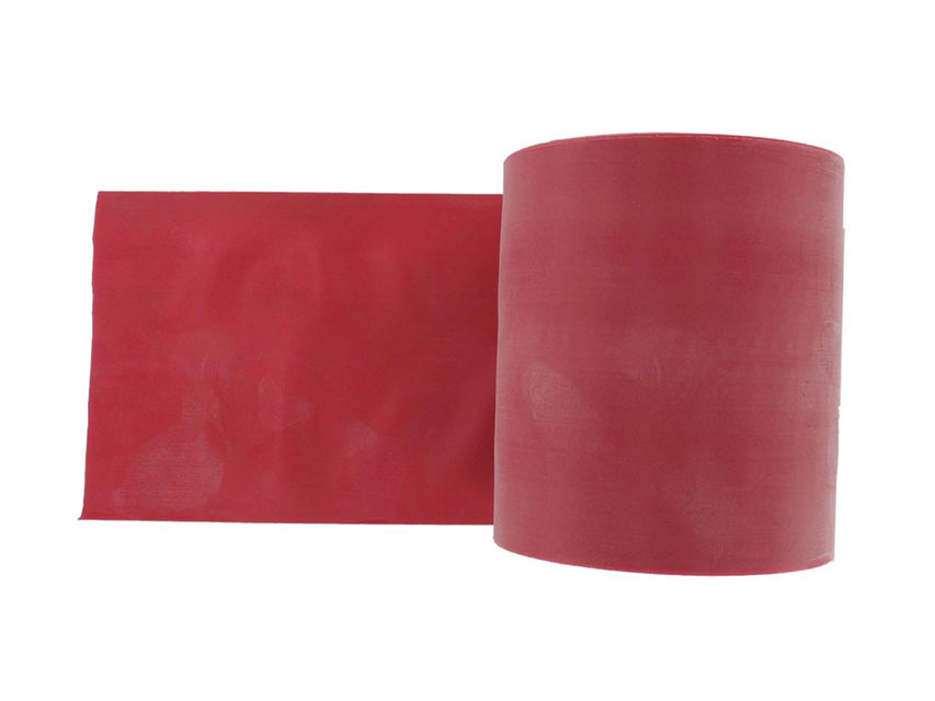 banda de exercitii fara latex 45 m x 14 cm x 0.30 mm rosu