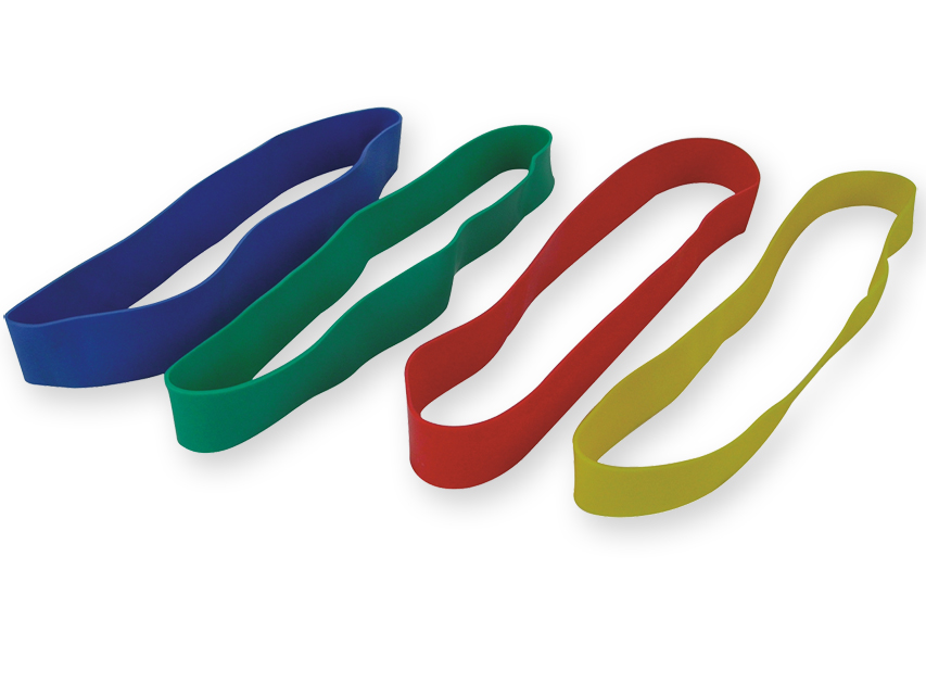 set 4 benzi de exercitii de latex de grosmi diferite