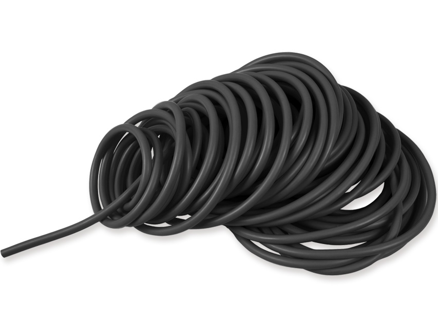 tub de exercitii latex 25 m x 3.5 mm x greu negru