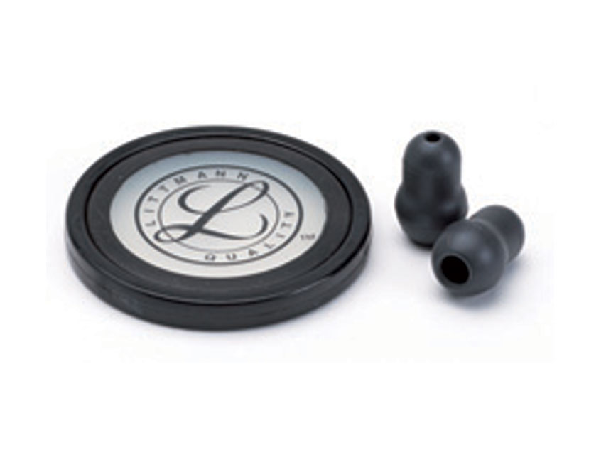 accesorii pentru kit littmann 40011: diafragma + margine + dopuri urechi pentru master cardiology negru blister