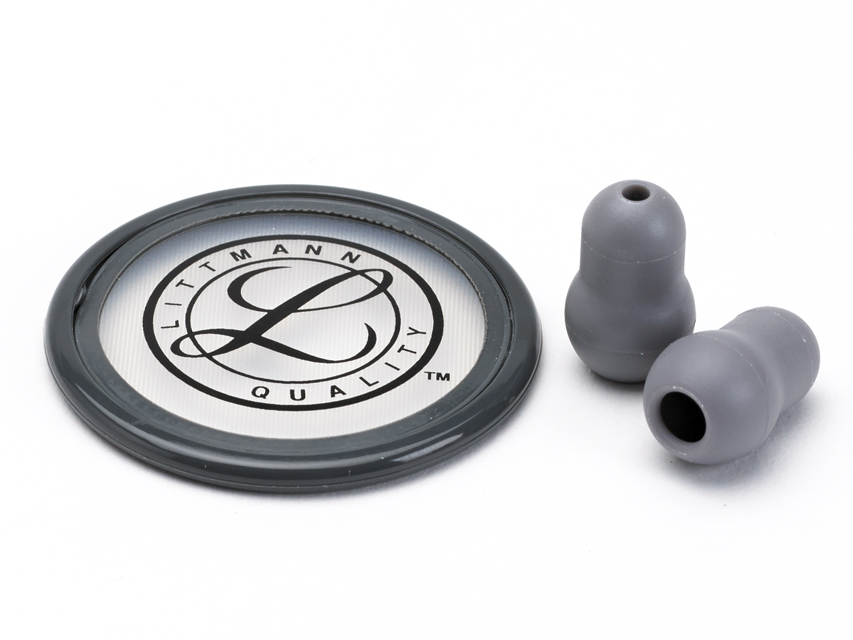 accesorii pentru kit littmann 40023: diafragma + margine + dopuri urechi pentru master classic gri blister